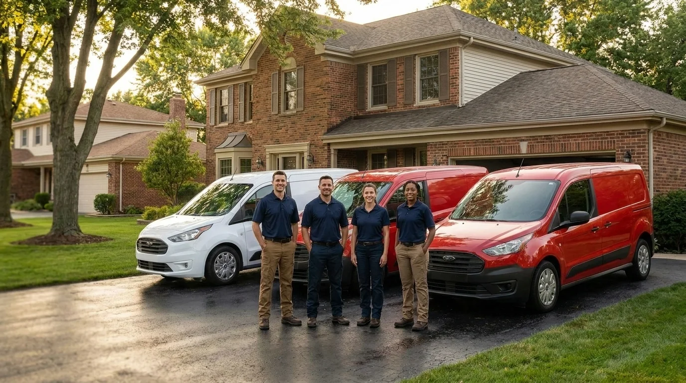 Dry Bros Water & Fire Restoration technician loading a branded service van